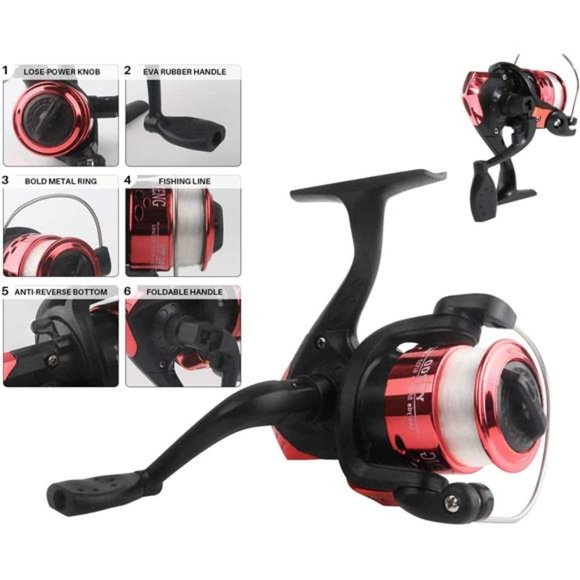 Telescopic Fishing Rod Reel Combo 2pcs 5.9FT/6.89FT Collapsible Fishing Pole - Picture 5 of 6